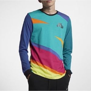 WORN Nike Long Sleeve 90s Vibe Color Block T Shirt size Men’s M